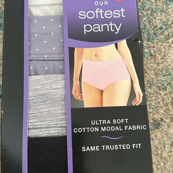 NWT Bali 4 Pack Briefs ~softest panty size Large - Picture 2 of 5